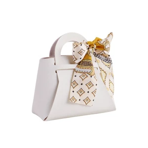 Recyclable Mini 12*13*6Cm PU Leather Birthday Gift Bag Ribbon-Portable Halloween Christmas Chinese New Year Favor Candy
