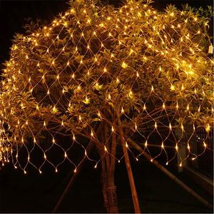 LED Fishing Lamp 220V IP65 Net Mesh String Fairy Lights Landscape Diwali Halloween Christmas Party Wedding Holiday