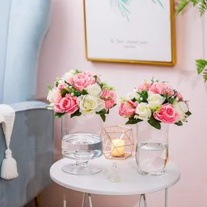 Luxury Artificial Rose Flowers Wedding Centerpieces Faux Silk Floral Arrangements Table Decor for Bridal Party Reception Events