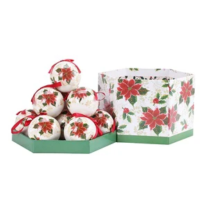 Christmas Tree Ornaments Christmas Balls Semi-handmade with Ribbon Christmas Decoration