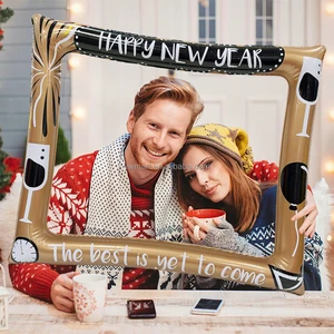 Wholesale 60x73cm PVC Inflatable Photo Frame Booth Props for Birthday Christmas Wedding New Year Party Decor Selfie Background