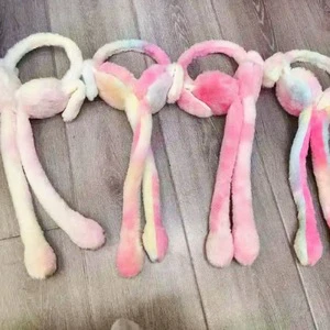 Easter Soft Fluffy Rabbit Ear Headband Pastel Gradient Hair Accessory For Daily Wear Festival Decoration Photo Props