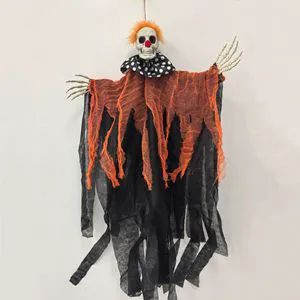 Halloween Decoration Hanging Ghost Terrifying Setting Props Black Gauze Ghost Outdoor Tree Hanging Ornaments and Supplies