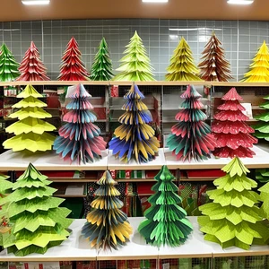 22.5cm Art Paper Tabletop Christmas Tree-Eco-Friendly High Quality Factory Wholesale Price For Home & Party Decorations