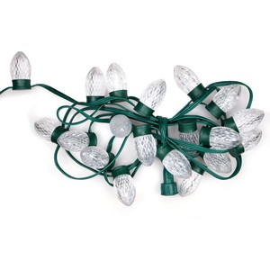 C7/C9 Digital RGB LED Light String Bullet Head Shell Christmas Lights IP68 Landscape Lighting PVC DC5V/12V Dimmable 6000K