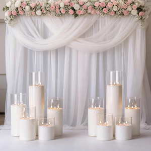 Matti's Wedding Decorations Reception Centerpieces Table Light Flowers And Led Candle For Decoration Wedding Artificial
