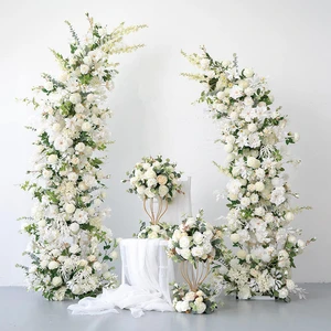Custom Festive Supply Roll up Flower Wall Wedding Party Backdrop Artificial Event Decoration