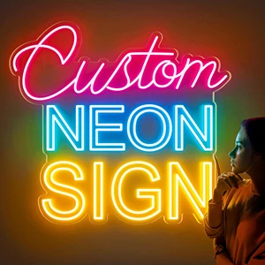 Custom Neon Sign Wall Decor Art Neon Light For Home Decoration Party Event LED Neon Light Wedding Uv Print Business Logo Sign