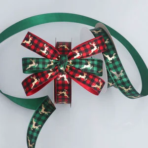 High Volume of Sales Single Sided Christmas Ribbon for Decorative Accessories