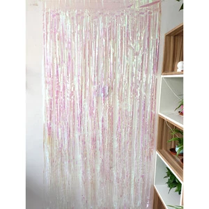 Festive Wedding Background Wall Birthday Party Banquet Decoration Arrangement Colorful Rain Silk Curtain Tassel Little Princess