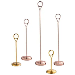 Modern Simple Metal 15cm Irregular Shape Menu Card Clip Table Number Seat Marker Stand Holder Place Card Wedding Party Desktop