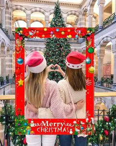 Factory Wholesale Party Family Activities Christmas Cardboard Frame Family Photo Booth Props Supply