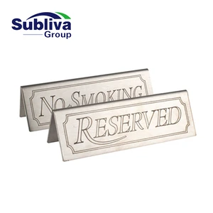Customized Logo Stainless Steel Place Cards & Table Numbers