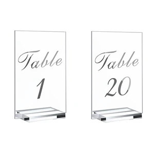 Acrylic Wedding Place Card for Blank Rectangle Table Seating Card Party Decoration DIY Table Numbers Guest Name Tag Custom Size