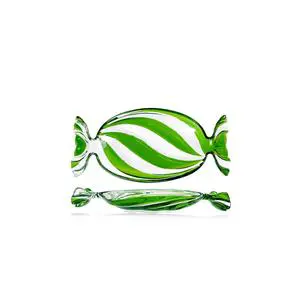 Green Glass Cartoon Candy Shaped Plate 20X9X2.5 Party Tableware