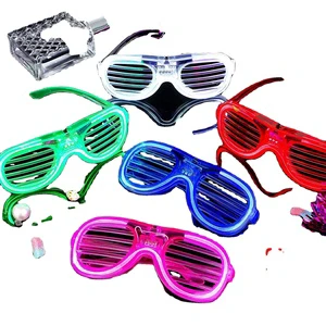 LED Party Light up Glasses Adults Cosplay Kids Luminous Halloween Accessories Glow in Dark Party Supplies Sunglasses