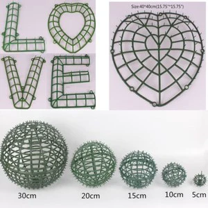 Wholesale Flower Wall &Ball Plastic Stand LOVE Heart-Shaped Grid Flower Arrangement Stand Wedding Flower Arrangement DIY Props