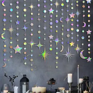 Ramadan Supplies Hanging Bunting Banner Kit for Eid & Wedding Decor Mubarak Party Decorations