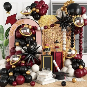 Beautiful 113pcs/set Black Gold Colors Theme Balloons Garland Arch Kit for Birthday Party Decoration Supplies