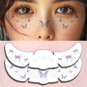 Festive Sparkle Freckles Face Tattoo Stickers - Waterproof Easy Apply Christmas Party Ready