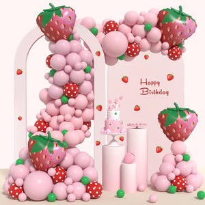 Pink Theme Birthday Party Decoration Balloon Arch Kit Wedding Balloon Chain Set Multi Style Candy Retro Color Balloon Set