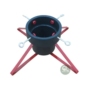 High Quality G&L Eco-Friendly Plastic/Metal Christmas Tree Stand with 21.6cm Diameter for Real Trees