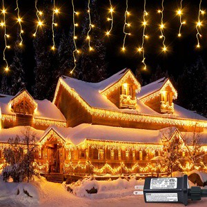 Customized ICICLE LED LIGHT IP65 Rated Energy Saving Plug-in 400 LEDs For Christmas Outdoor Holiday Lights