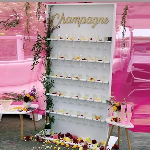 Wedding Event Champagne Glass Stand Wall Holder Decor