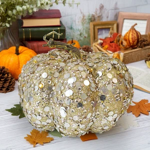 Halloween Christmas Valentine's Day Decorations Burgundy Foam Durable Waterproof Pumpkin Ornament for Fall Thanksgiving