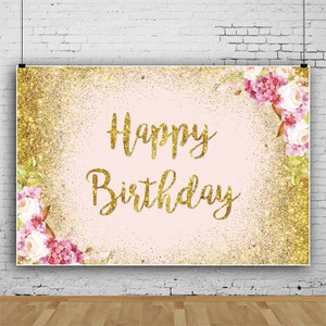 Birthday Party Spot Flowers Photo Material Photography Background Cloth Studio Props