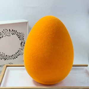 High Quality Hand Craft Holiday Party Supplies Foam Velvet Easter Eggs for Easter Eggs Decoration