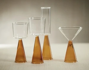Wholesale Custom Vintage Party Wine Glass Goblets Color Glasses High Borosilicate Glass Wine Cups for Wedding