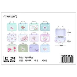Restaer Printed Metal Box 7.5x5.5x3.5cm Party Supplies Gift Item