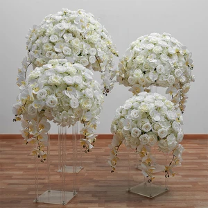 Artificial Butterfly Orchid Flower Wedding Centerpieces Decorative Simulation for Table Runner Wedding Table