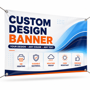 Personalized Advertising Banner Indoor Outdoor Banner Full Color Digital UV Printing Banner Printed PVC Vinyl Advertising Banner