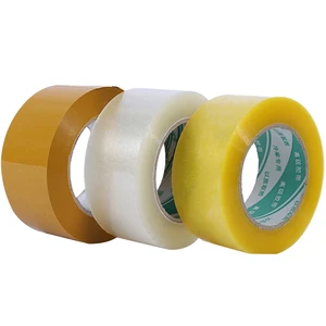 Wholesale Custom Brand Logo Clear BOPP Material Pressure Sensitive Single Sided Waterproof Carton Sealing Adhesive Tape Acrylic