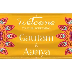 Custom PVC Vinyl Banner Digital Printing Waterproof 440gsm 510gsm for Outdoor Wedding Party Advertising Poster Display