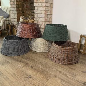 JY Large Christmas Tree Ring Paper Wholesale Christmas Tree Stand Accessories Christmas Tree Collar With Wicker Skirt