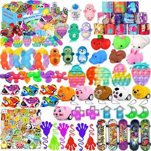 117 Pcs Party Favors for Kids Pop Fidget Toys Treasure Box Classroom Pinata Filler Goodie Bag Stuffer Prize Box Treasure Chest
