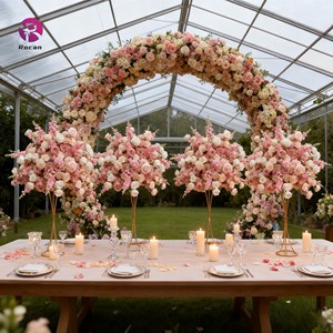 Wholesale Decorative Flowers Plants Wedding Event Table Centerpieces Artificial Silk Flower Ball Wedding Decorations Supplies