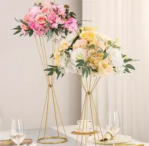 60cm Metal Wedding Artificial Flower Centerpiece Wedding Table Flower Arrangement Stand for Decor
