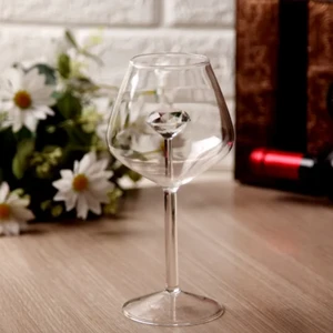 Wholesale Creative High Borosilicate Transparent Clear Wine Glass champagne Goblet High-end Wine Drinks Glasses
