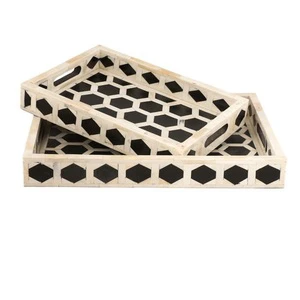 Handmade Commercial Grade Wedding Party Tabletop Decorating Food Serving Catering Usage Customizable Design Tray