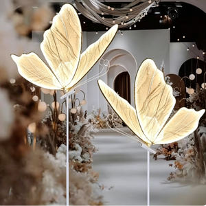 Romantic LED100cm80cm60cm40cm Butterfly Wings Hanging Lamp for Wedding Decorations Luxurious for Party Stage Road Lead Walkway