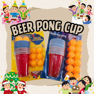 Custom Red Party Cup Set Modern Beer Pong Game with Ping Pong Balls Hot Selling for Easter and Back to School Parties