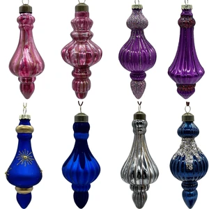 2026 Customized Handmade Luxury Christmas Glass Ornaments High Quality New Year Festival Christmas Tree Ball Ornament