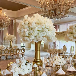 GNW Wholesale Wedding Centerpieces Table Decorations White Rose Flower Ball Elegant Stage Decoration for Weddings