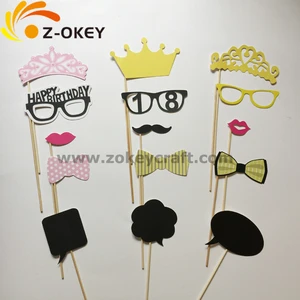 18 Packs Graduation Photo Props 2025 Glitter Graduation Photo Booth Props Graduation Party Decorations