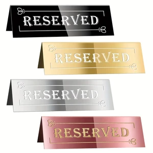 Double-Sided Wedding Reserved Table Sign Reusable Seat Marker Party Banquet Table Decoration Card