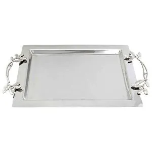 Premium stainless steel serving tray for luxury tea parties high-class dinner service stylish food display elegant event decor